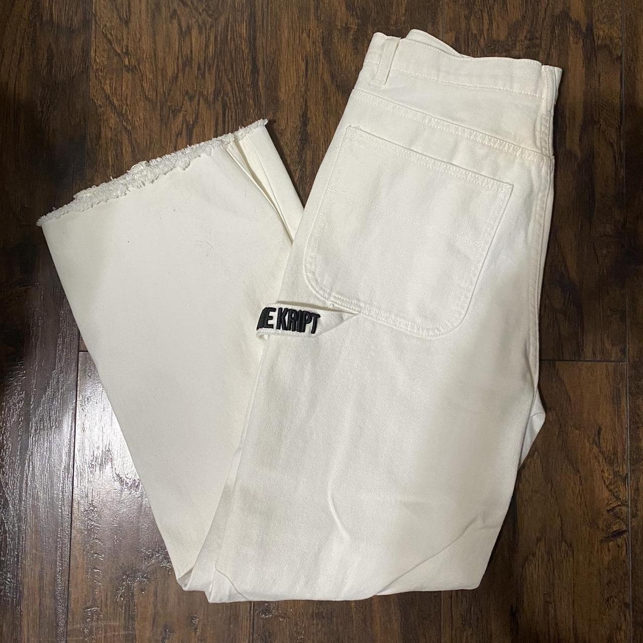 The Kript White Wide Leg Jeans These Are Great Depop