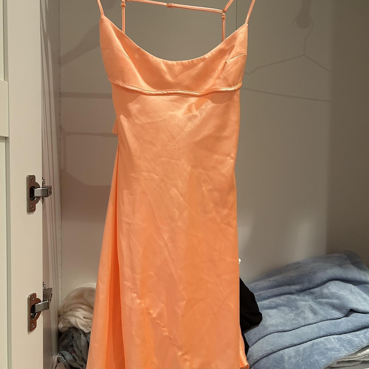 Zara orange slip dress. Never worn, new with tags. Depop