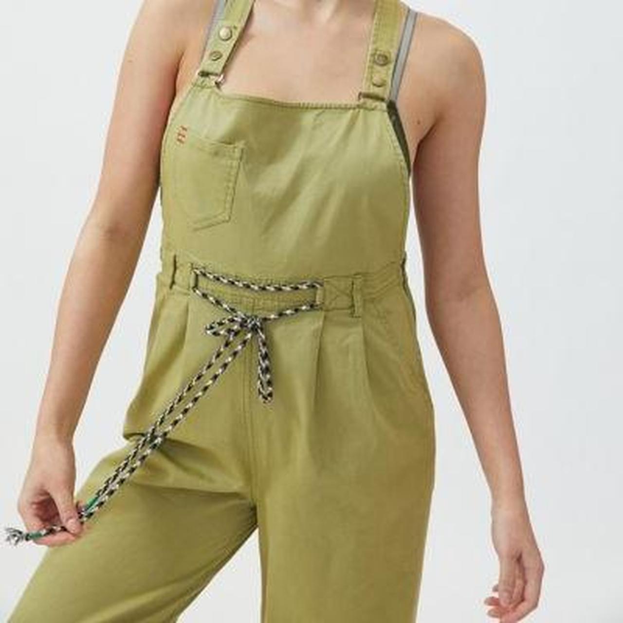 Lime green overalls Depop