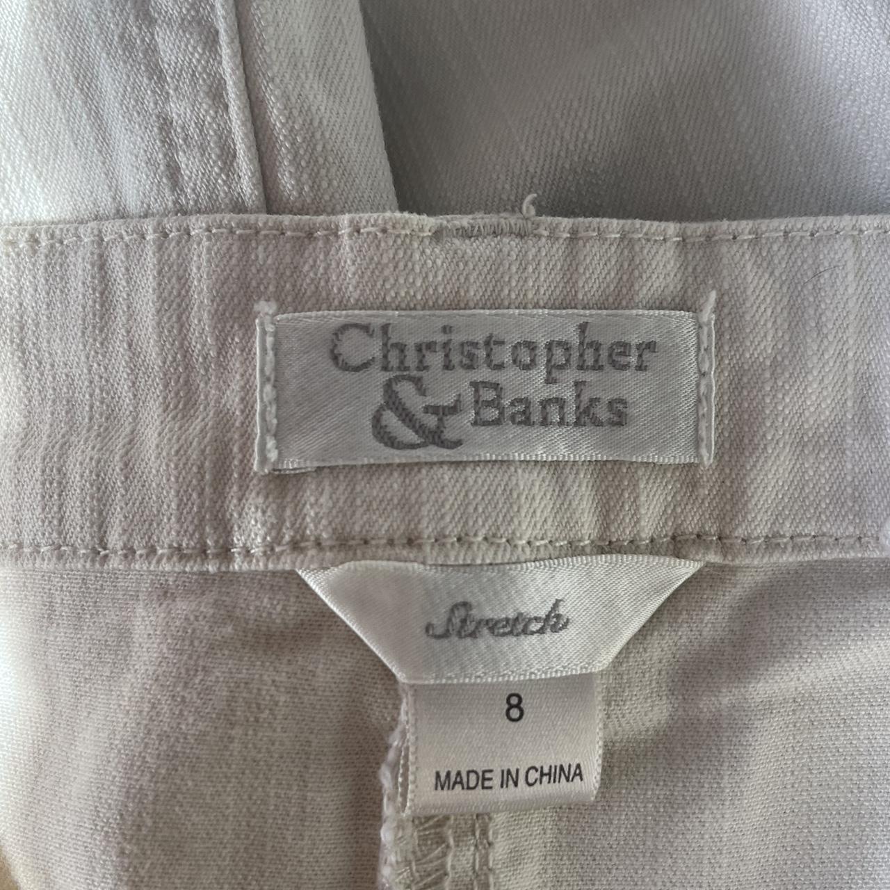 Christopher & Banks Women's Cream and White Skirt | Depop