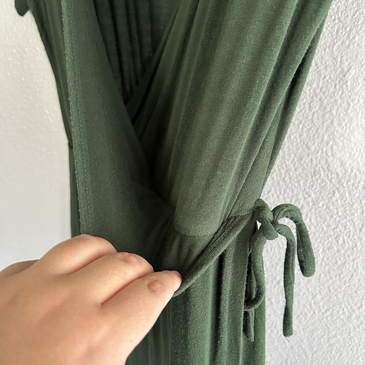 Popular Basics emerald green wrap around maxi dress... - Depop