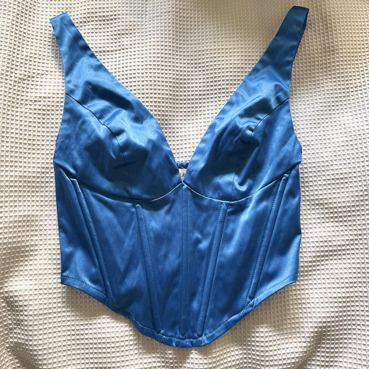 Blue glassons corset top Size 8 💙 Super flattering... - Depop