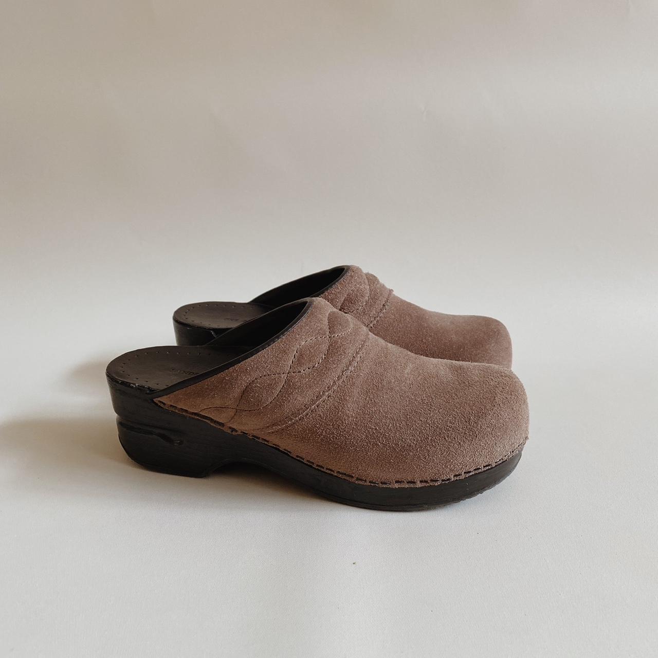 Land’s End swedish style clogs. Suede upper, and... Depop