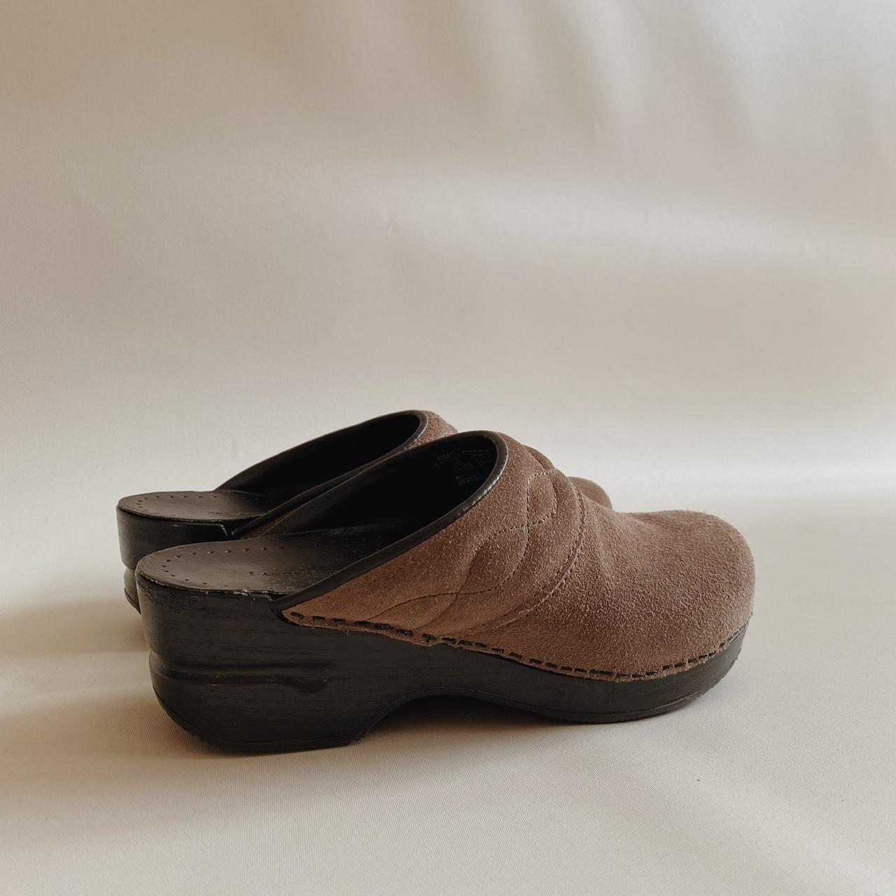 Land’s End swedish style clogs. Suede upper, and... Depop