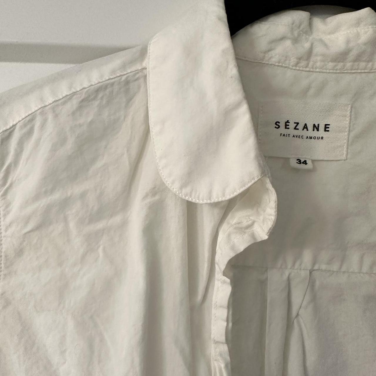 Sézane Women's White Blouse (2)