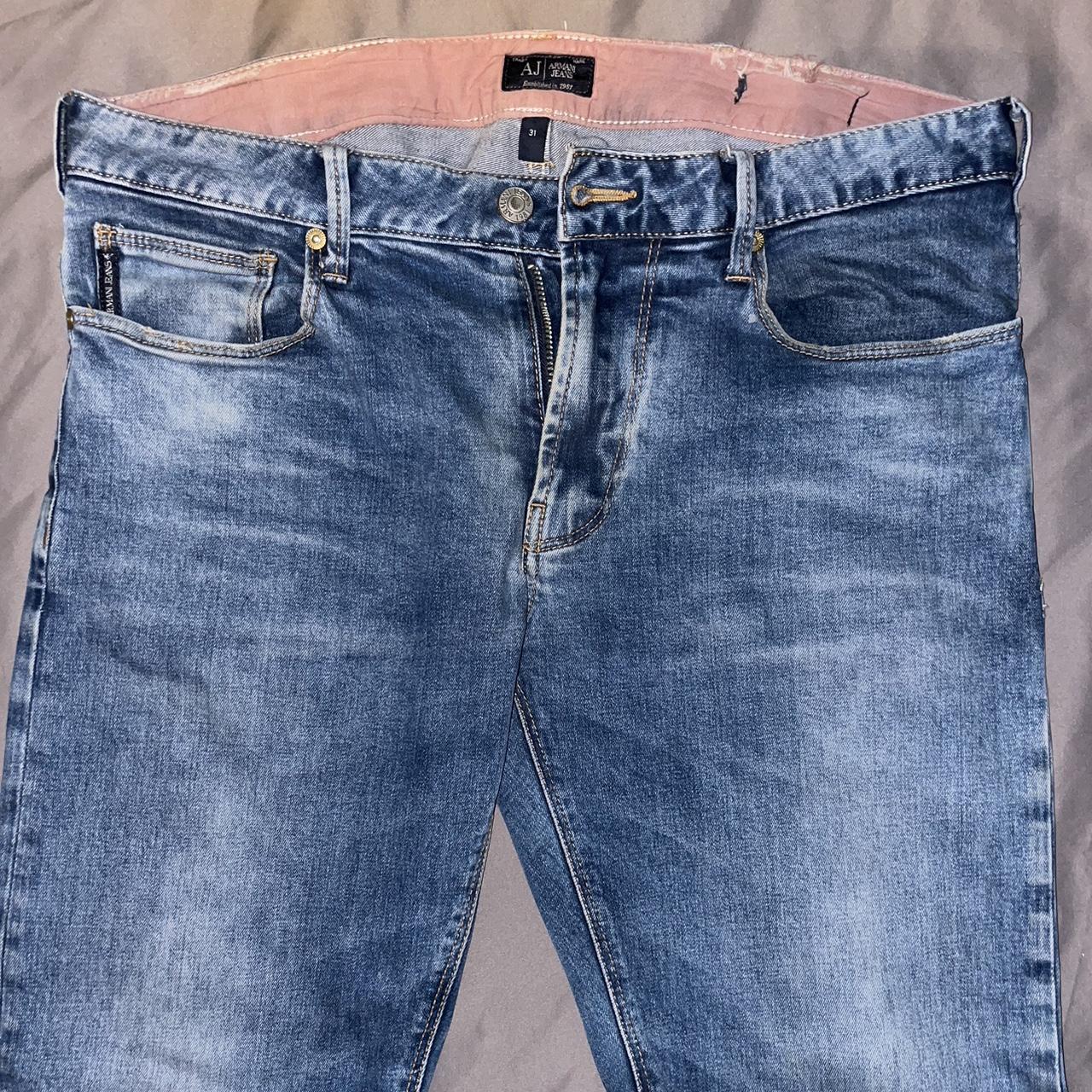 Armani Jeans slim fit light blue jeans 🌊 32” 32”... - Depop