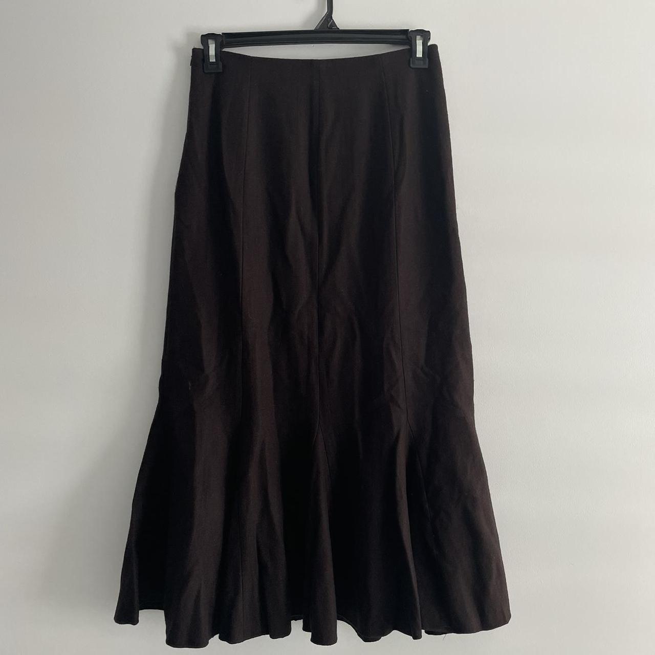 Stunning 2000s long brown mermaid skirt Slightly... - Depop