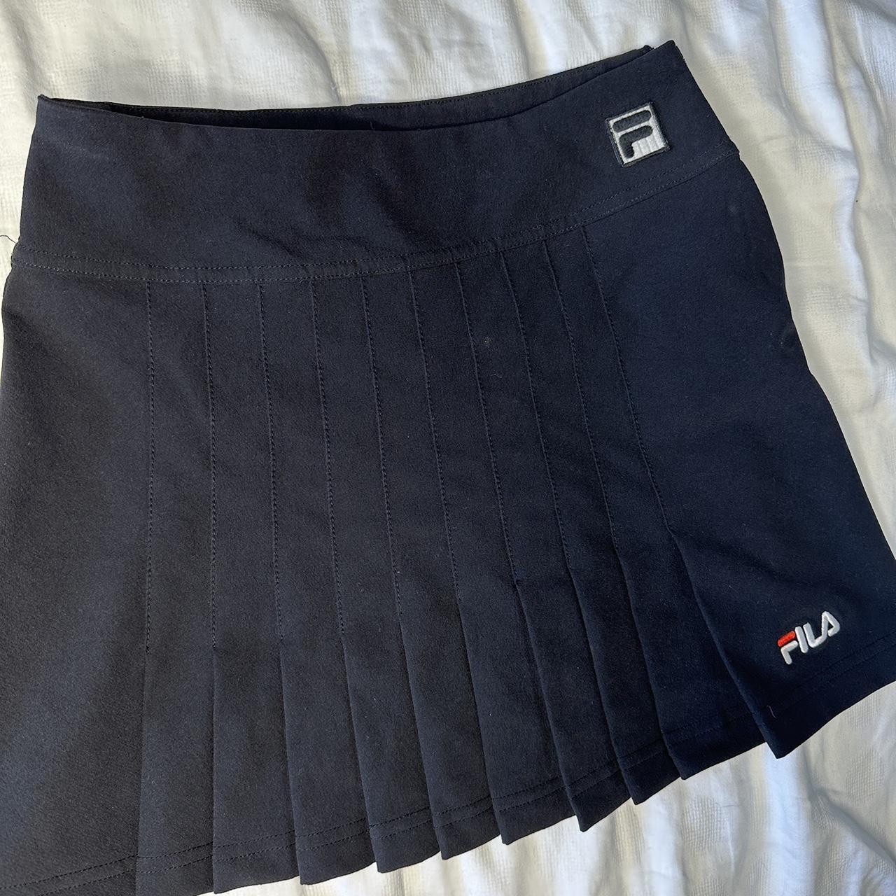 Fila Black Tennis Skirt Bought From Urban... Depop 