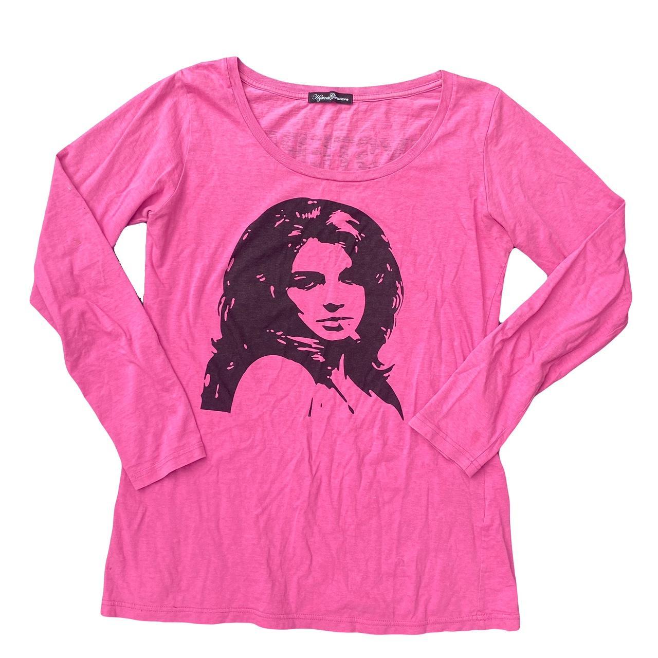 hysteric glamour pink long sleeve size 'free' but | Depop