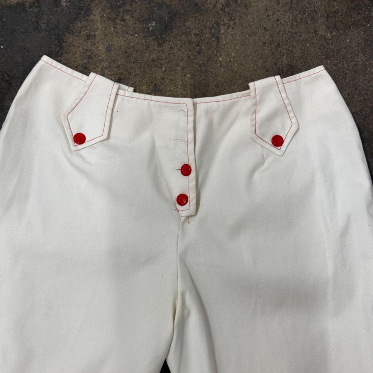 Women's Pants - White - M – Vintage 70s Handmade … - image 3