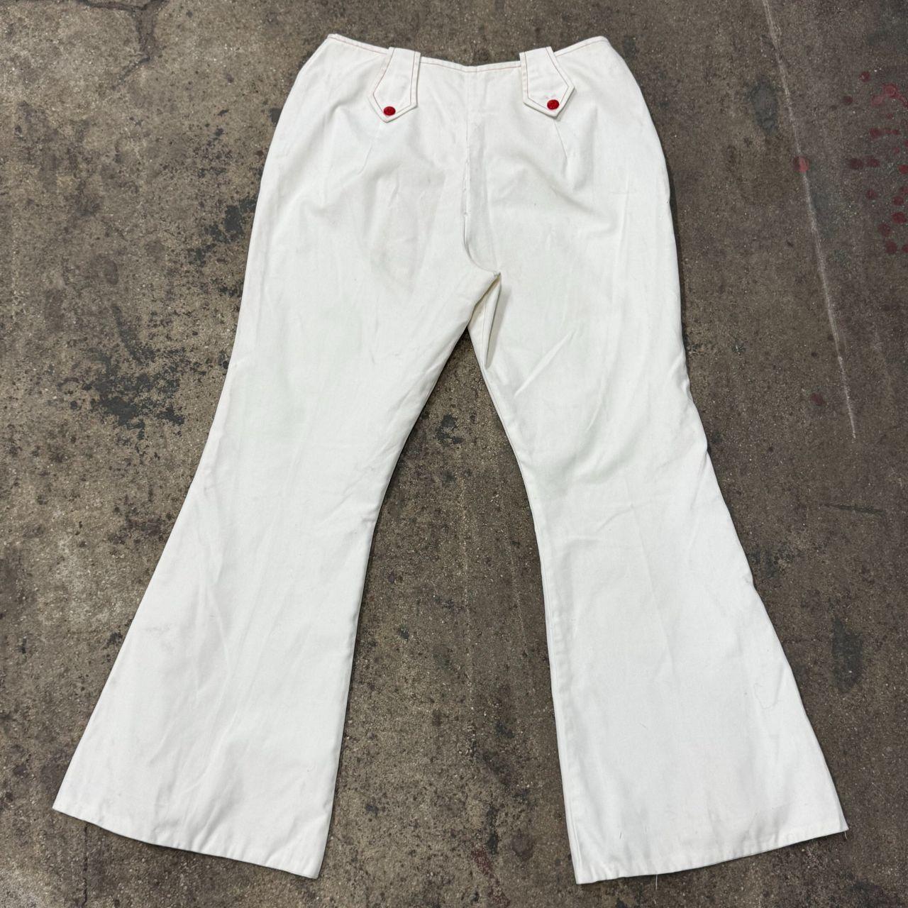 Women's Pants - White - M – Vintage 70s Handmade … - image 7