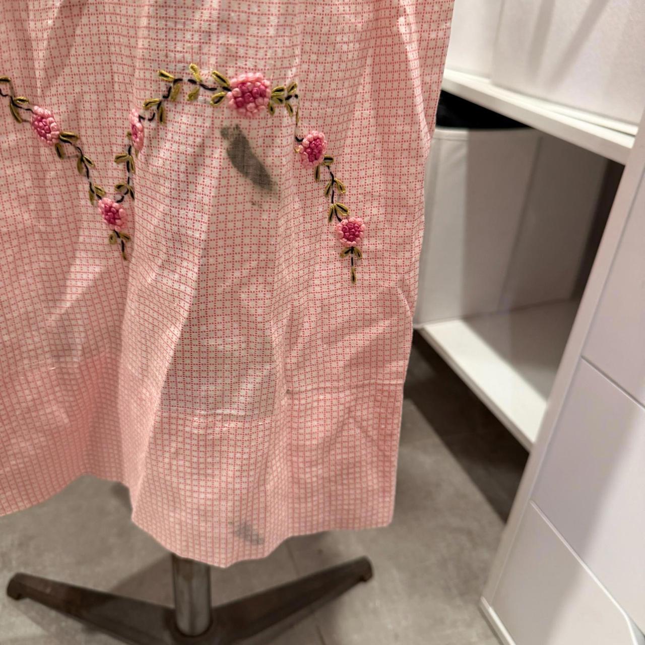 Women's Dress - Pink - S – 1920s Pink Cotton Anti… - image 4