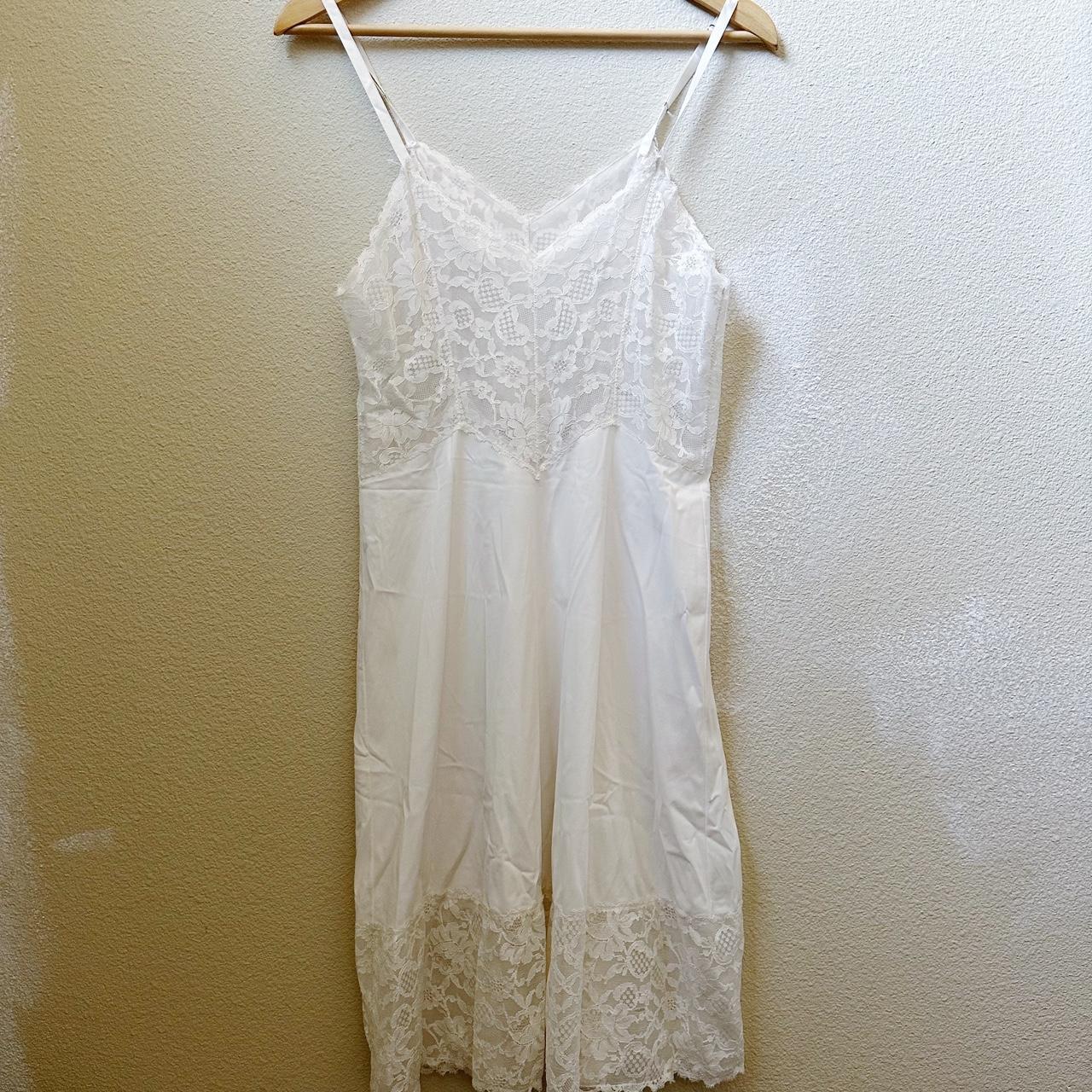 vintage Vanity Fair slip dress adorable lace... - Depop