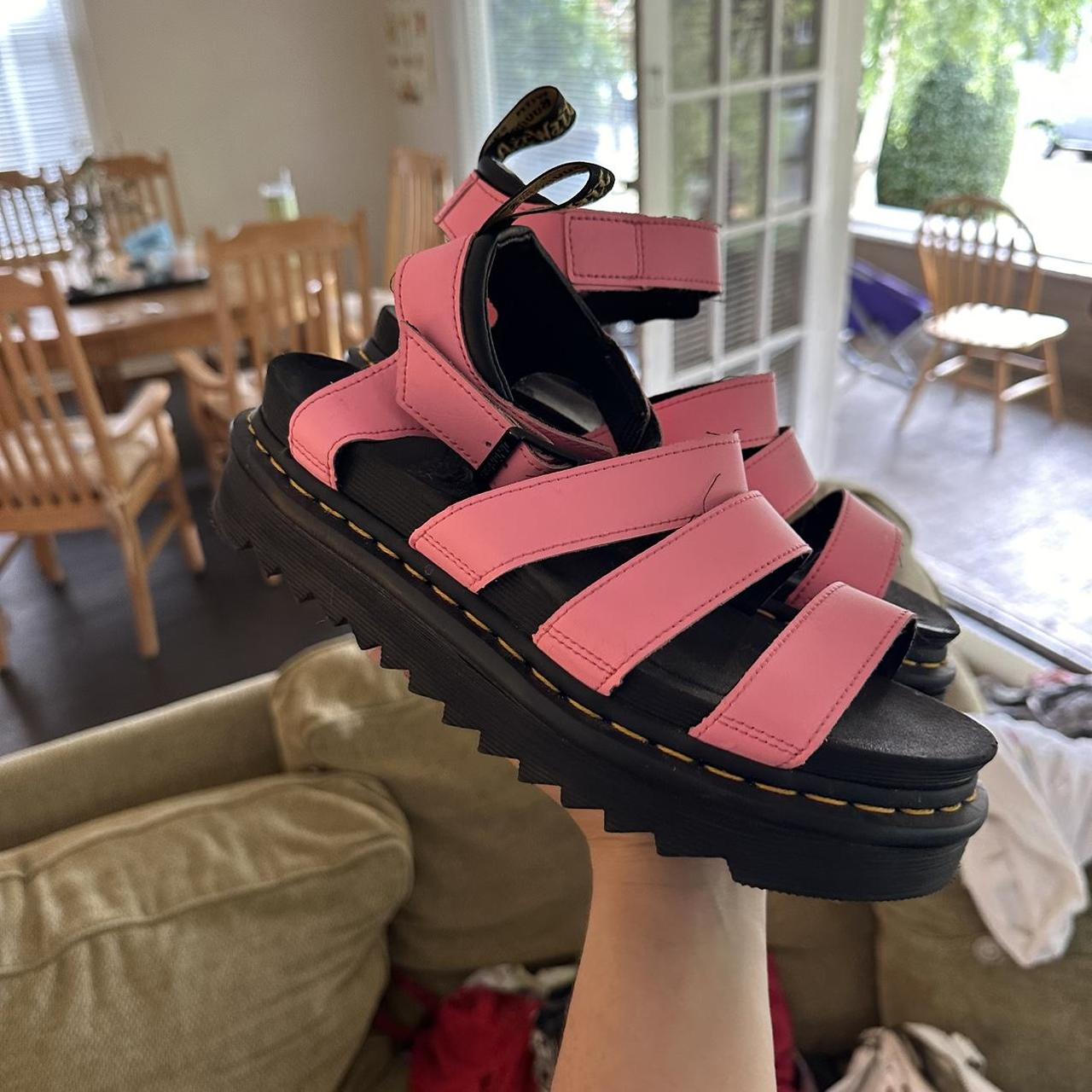 Pink Martens Blaire Wedge Sandal such a Depop