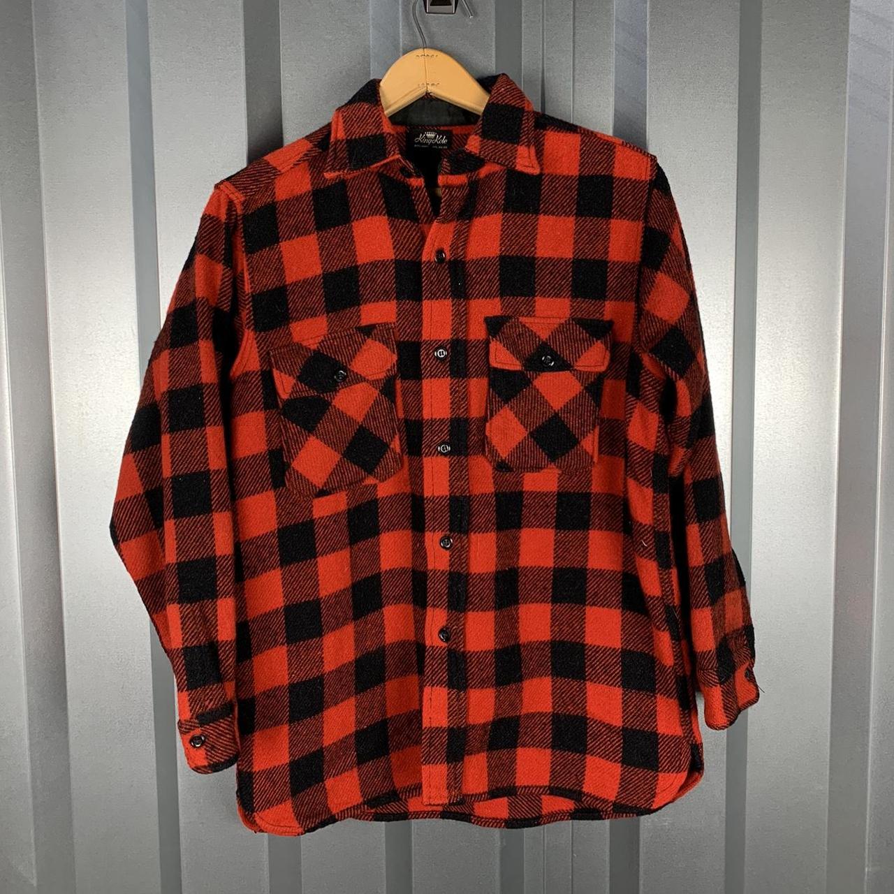 1950’s Vintage King Kole Lumberjack Plaid Thick Wool... - Depop