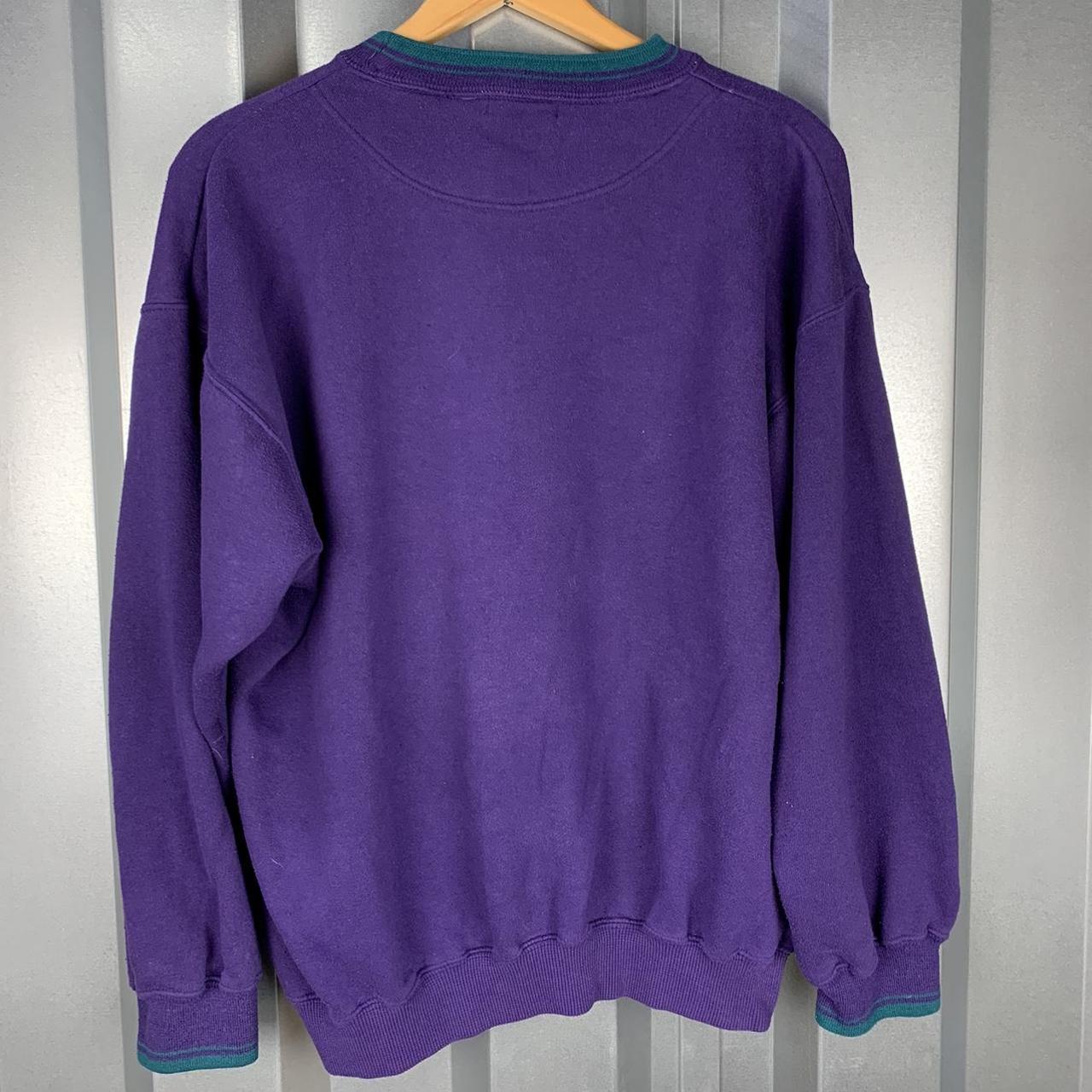 Bugle Boy Men's Green and Purple Sweatshirt | Depop