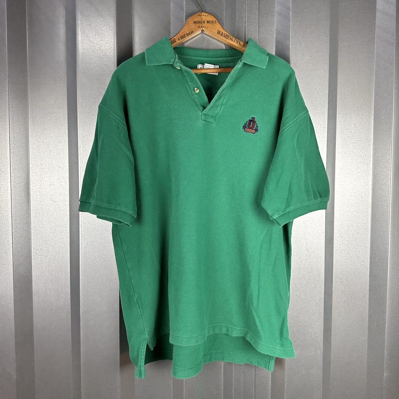 1990’s Vintage Izod Men’s Green Polo Golf... - Depop