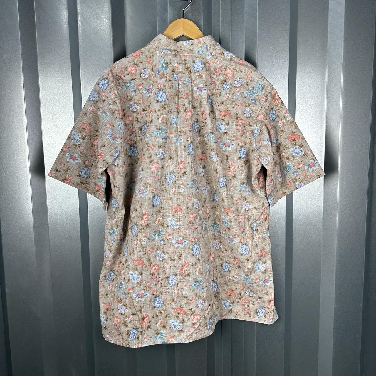 1980’s Vintage Reyn Spooner Light Brown Floral... - Depop