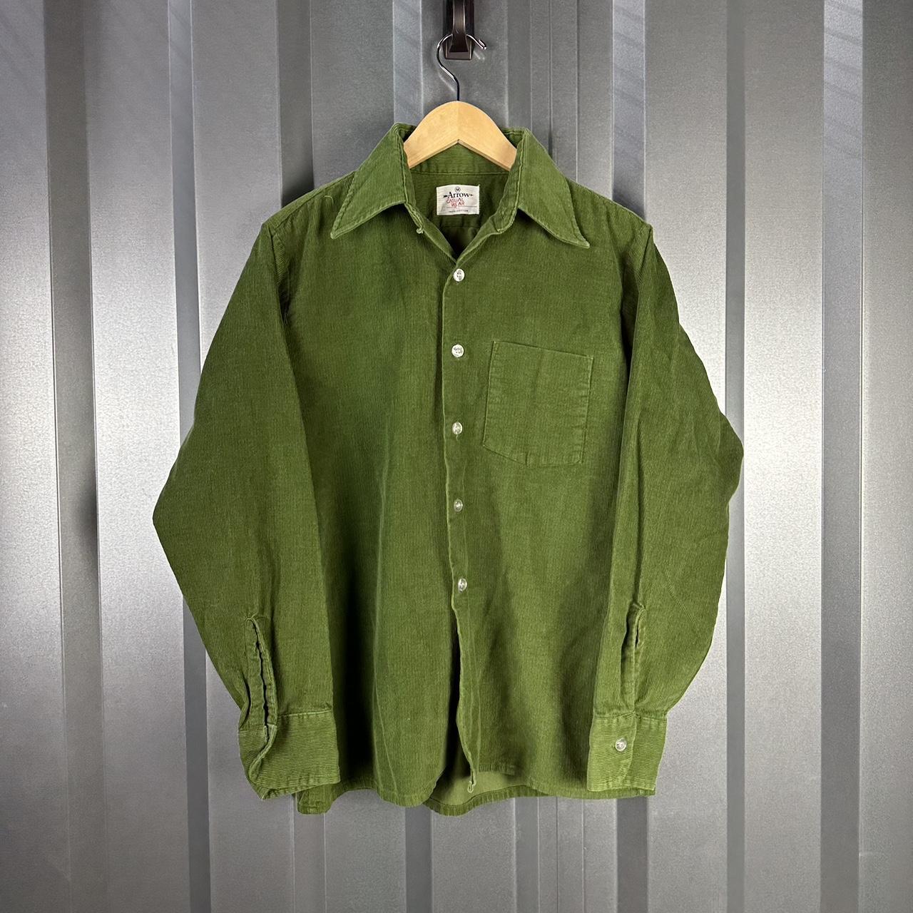 1960’s Vintage Arrow Casual Wear Green Corduroy... - Depop