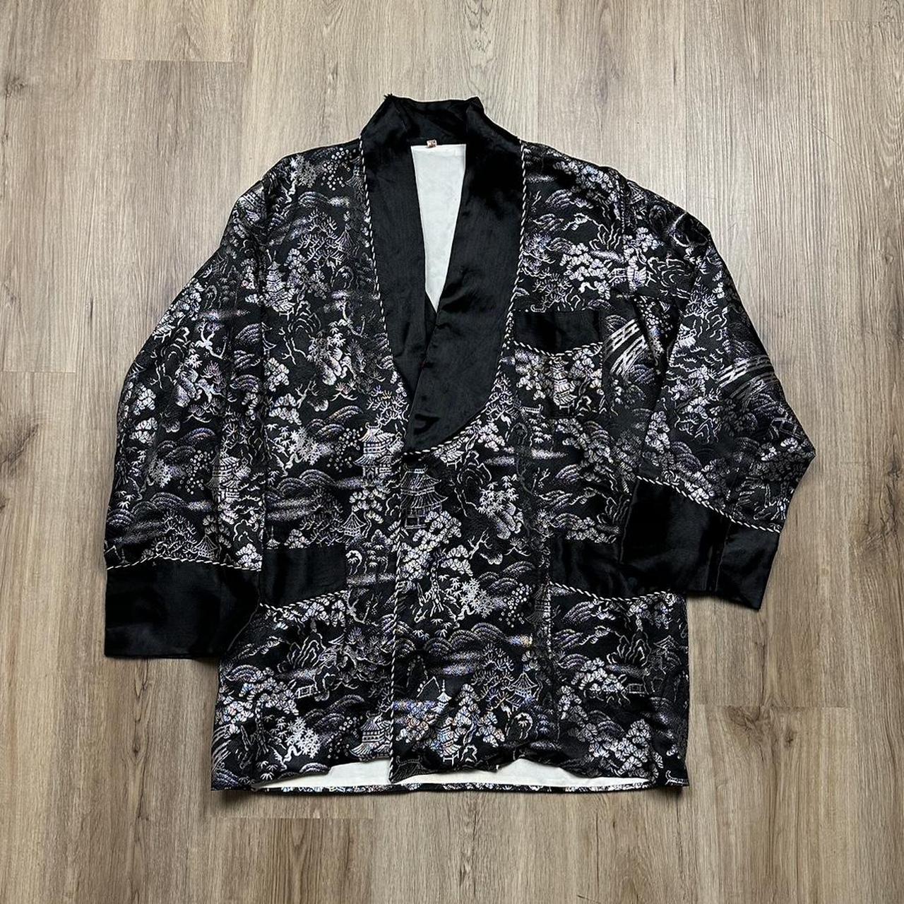 Men s Brocade Japanese Vintage 50s Smoking Jacket. Depop