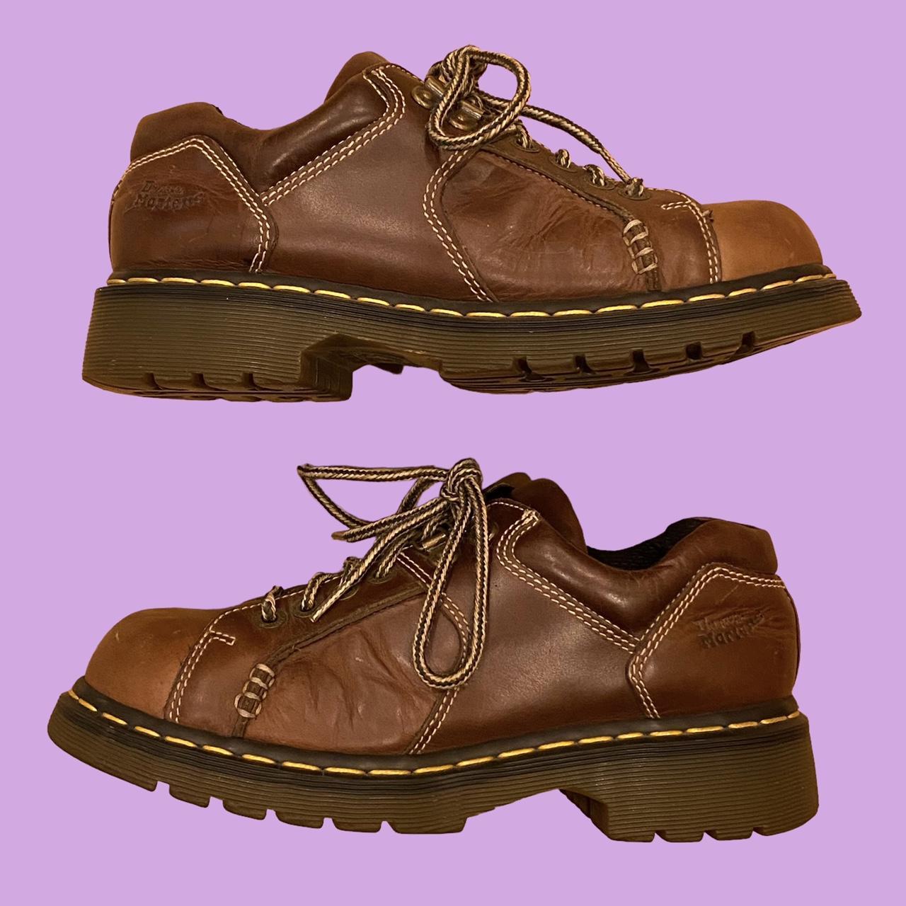 Dr. Martens Vintage Brown Chunky Platform Oxfords... Depop