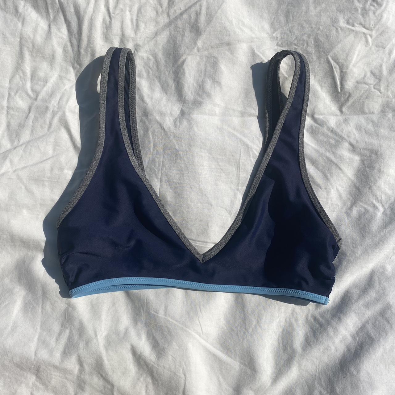 Aerie Women's Blue and Navy Bikiniandtankinitops Depop