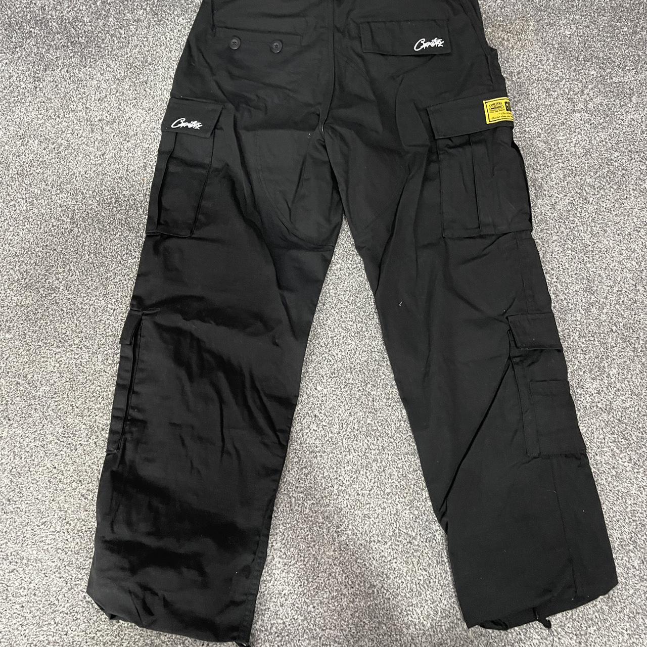 CORTEIZ GUERILLAZ CARGOS BLACK WHITE Large | Depop