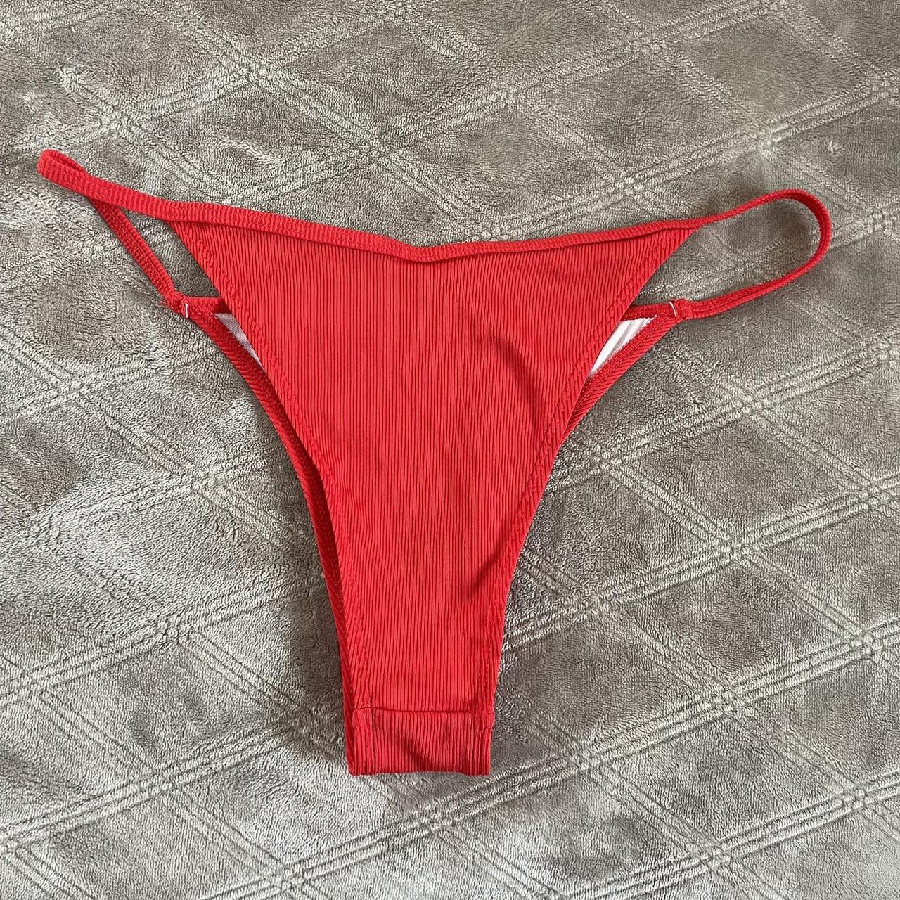 red shein bikini bottoms size L(8/10) worn a few... Depop