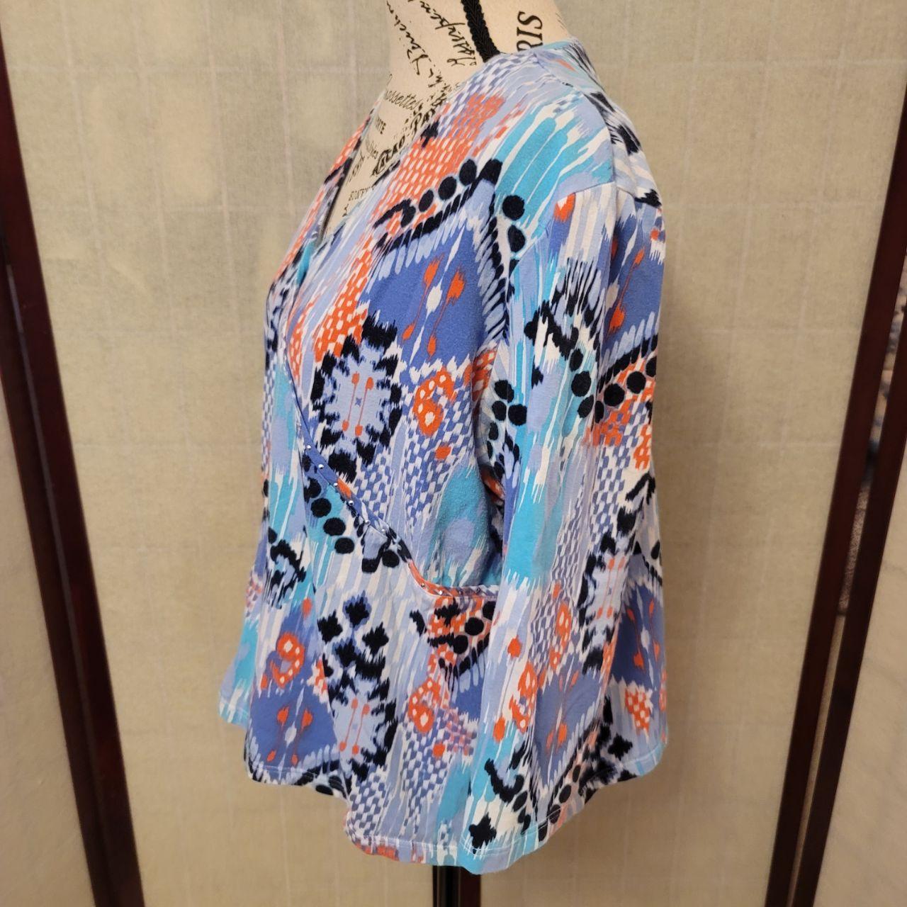 Ruby Rd. Women's Blouse - Blue/Orange - XXL – Rub… - image 3