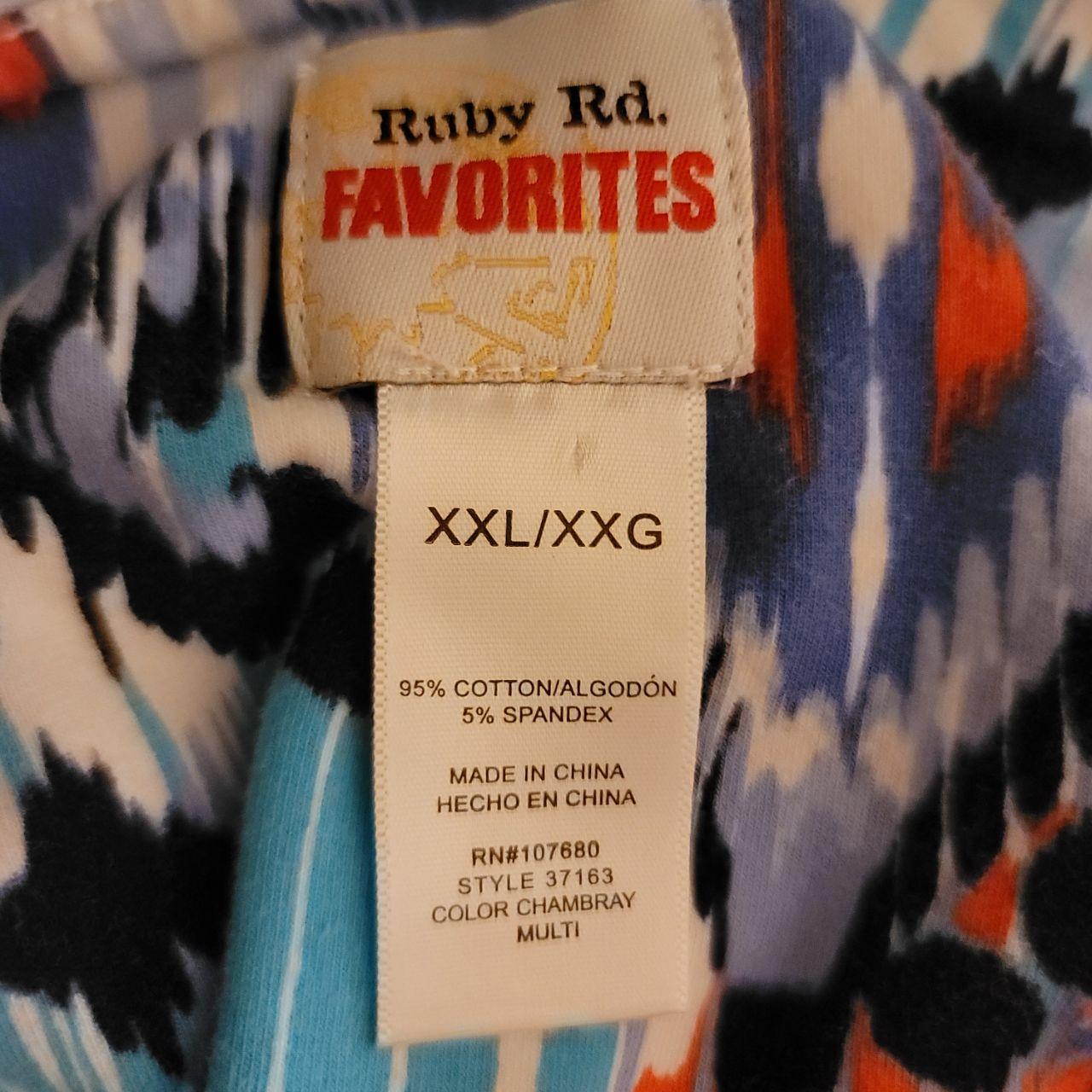 Ruby Rd. Women's Blouse - Blue/Orange - XXL – Rub… - image 5