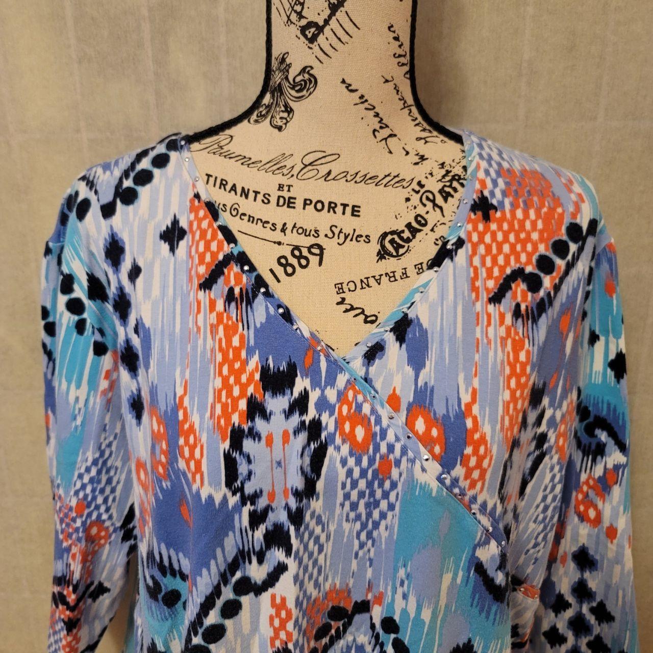 Ruby Rd. Women's Blouse - Blue/Orange - XXL – Rub… - image 2