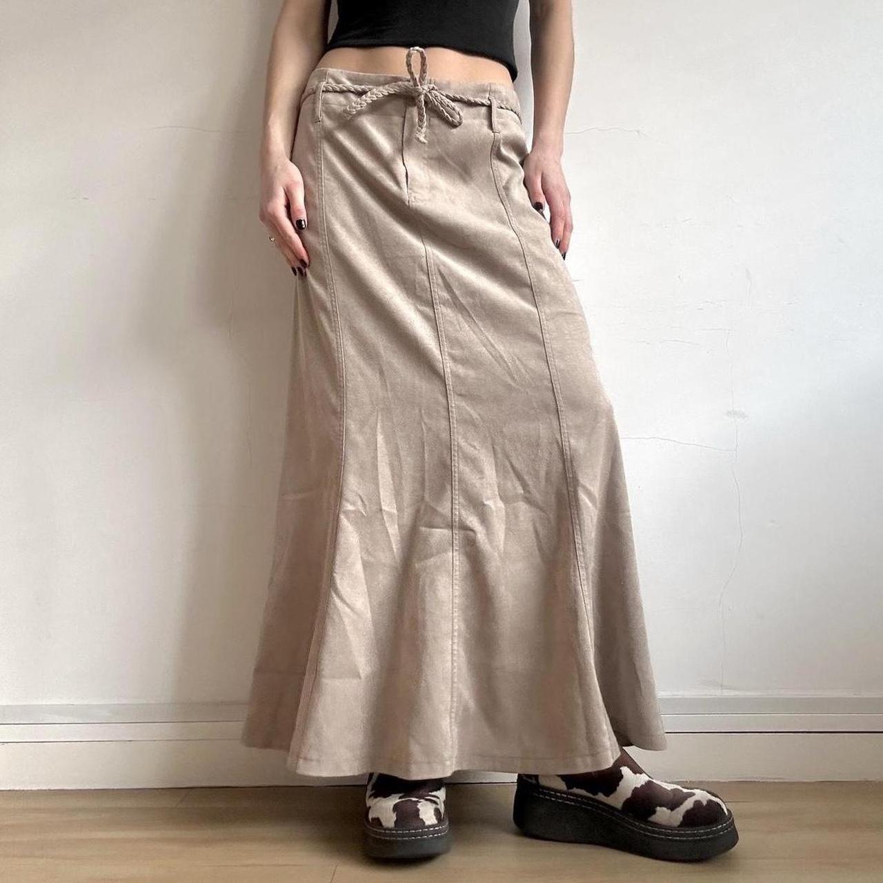 Faux suede maxi skirt hotsell