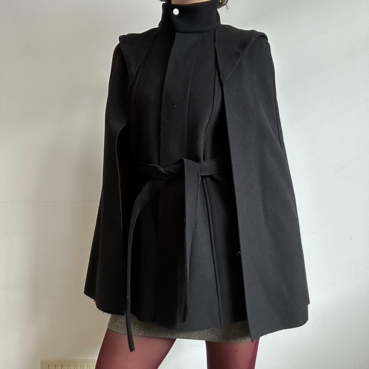 Wool cape coat