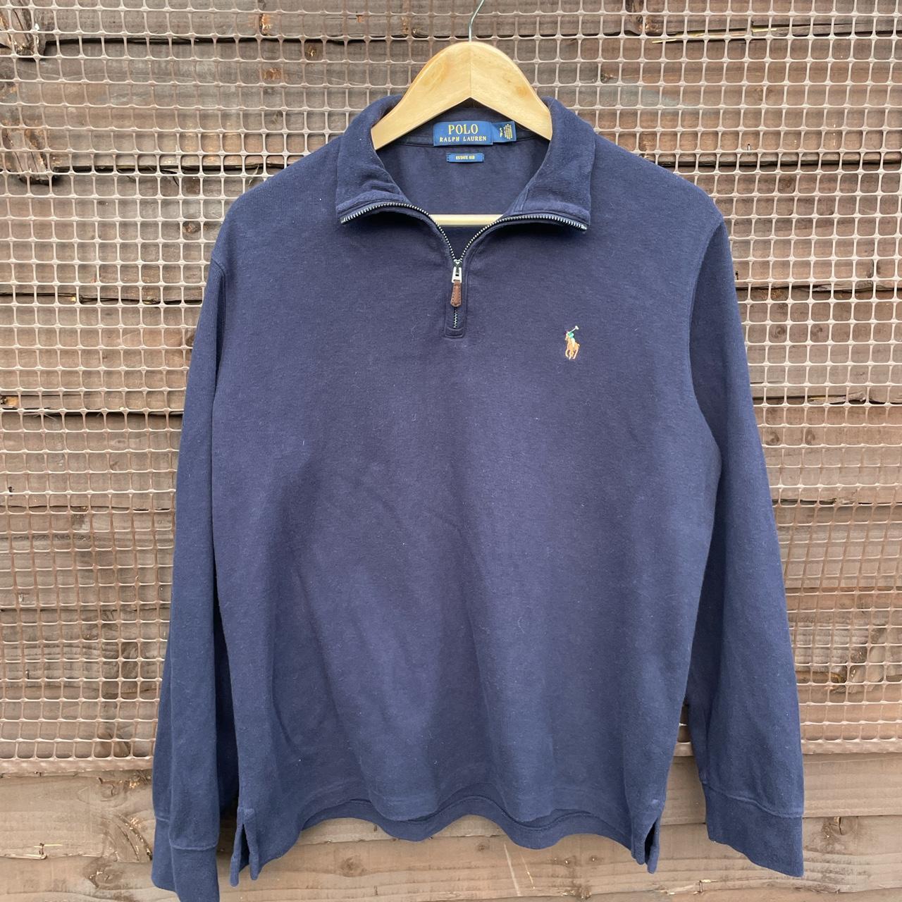 Lovely navy polo ralph lauren estate rib lightweight... - Depop