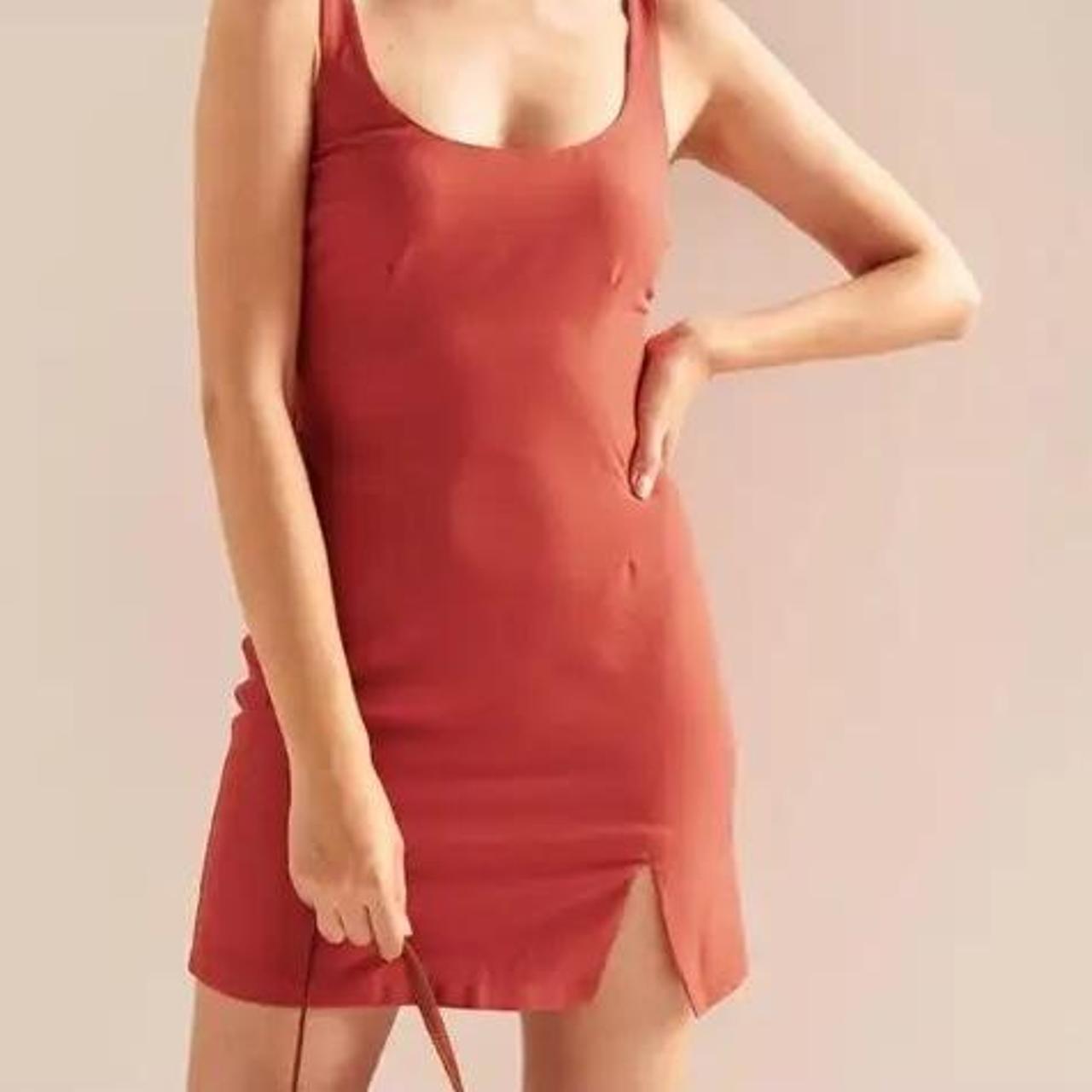 Abercrombie & Fitch Women's Orange and Red Dress Depop