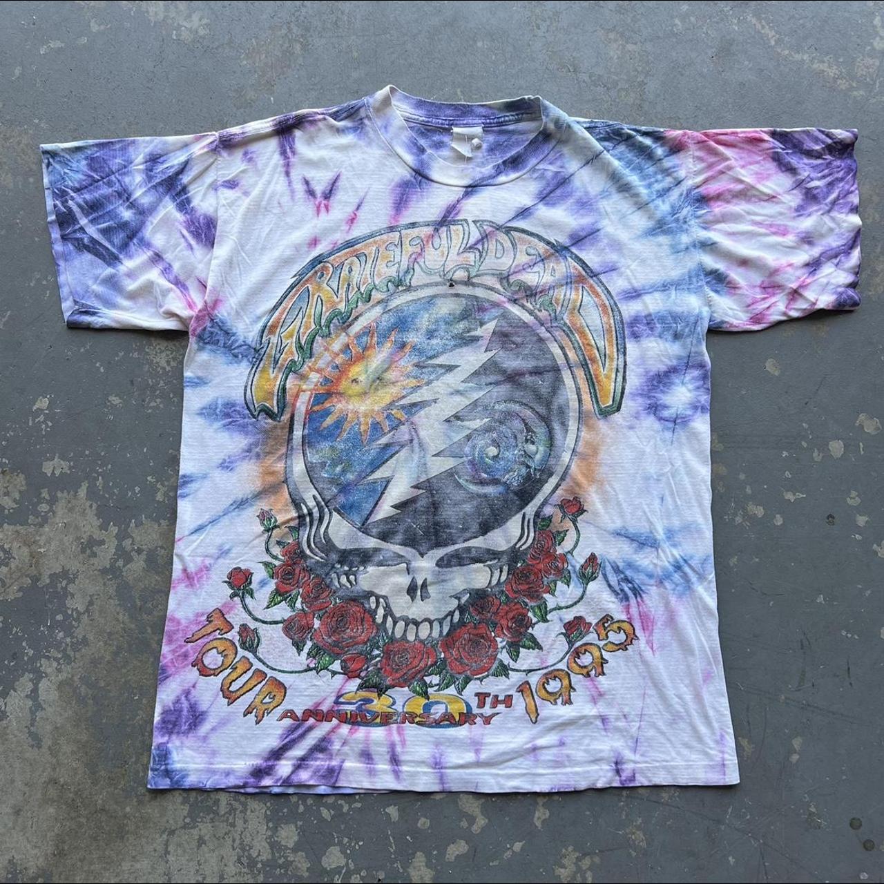 Vintage 1995 Grateful Dead Band T-Shirt Tagged Size... - Depop