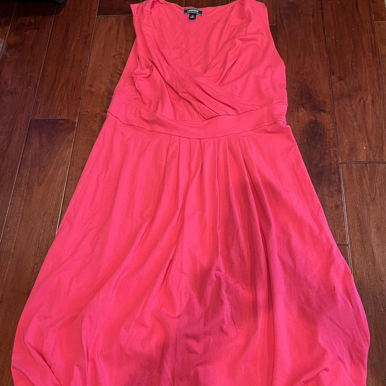 Lands' End Women's Pink Dress | Depop