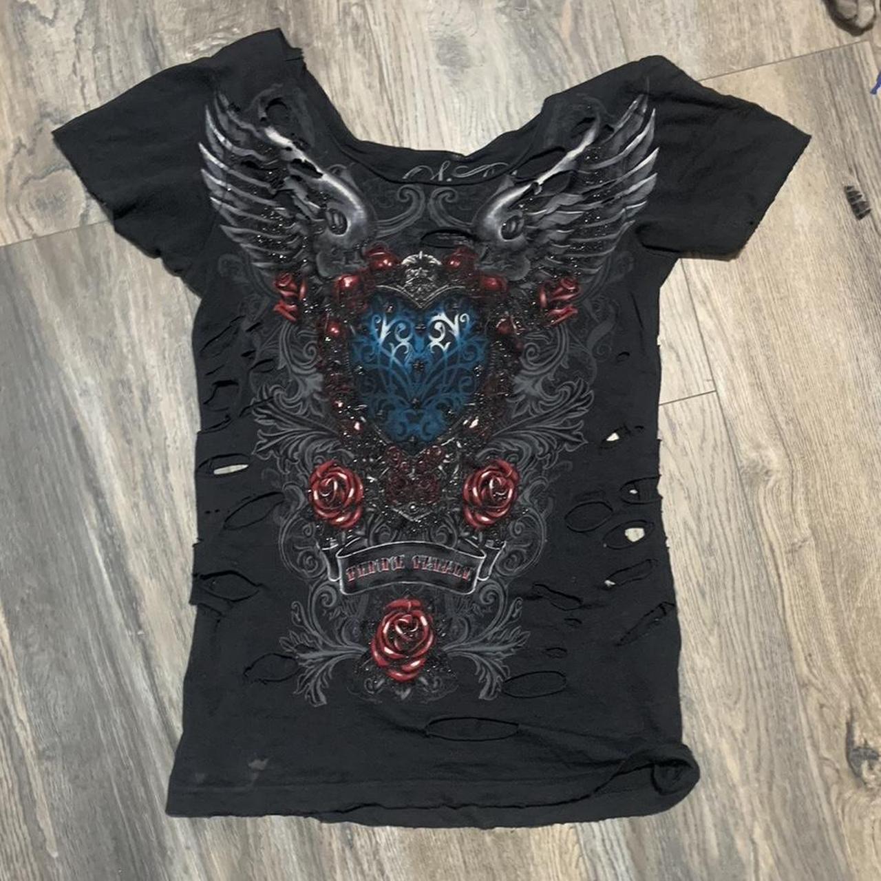 Affliction Women's T-shirt | Depop