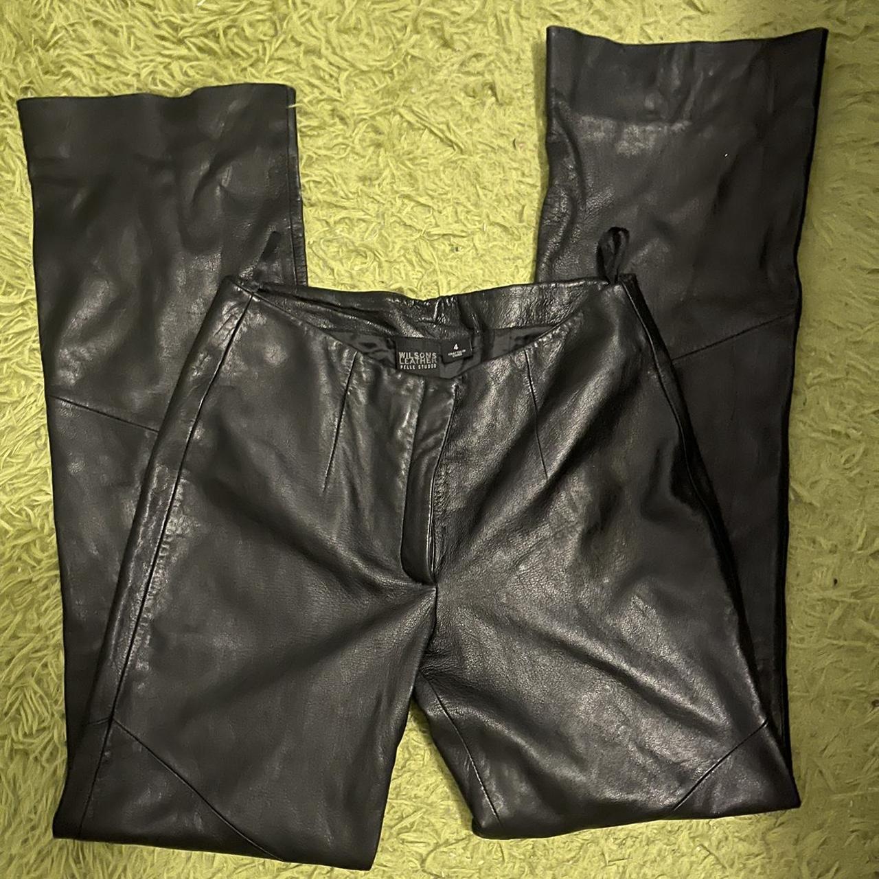 Wilson’s Leather Men's Black Trousers | Depop