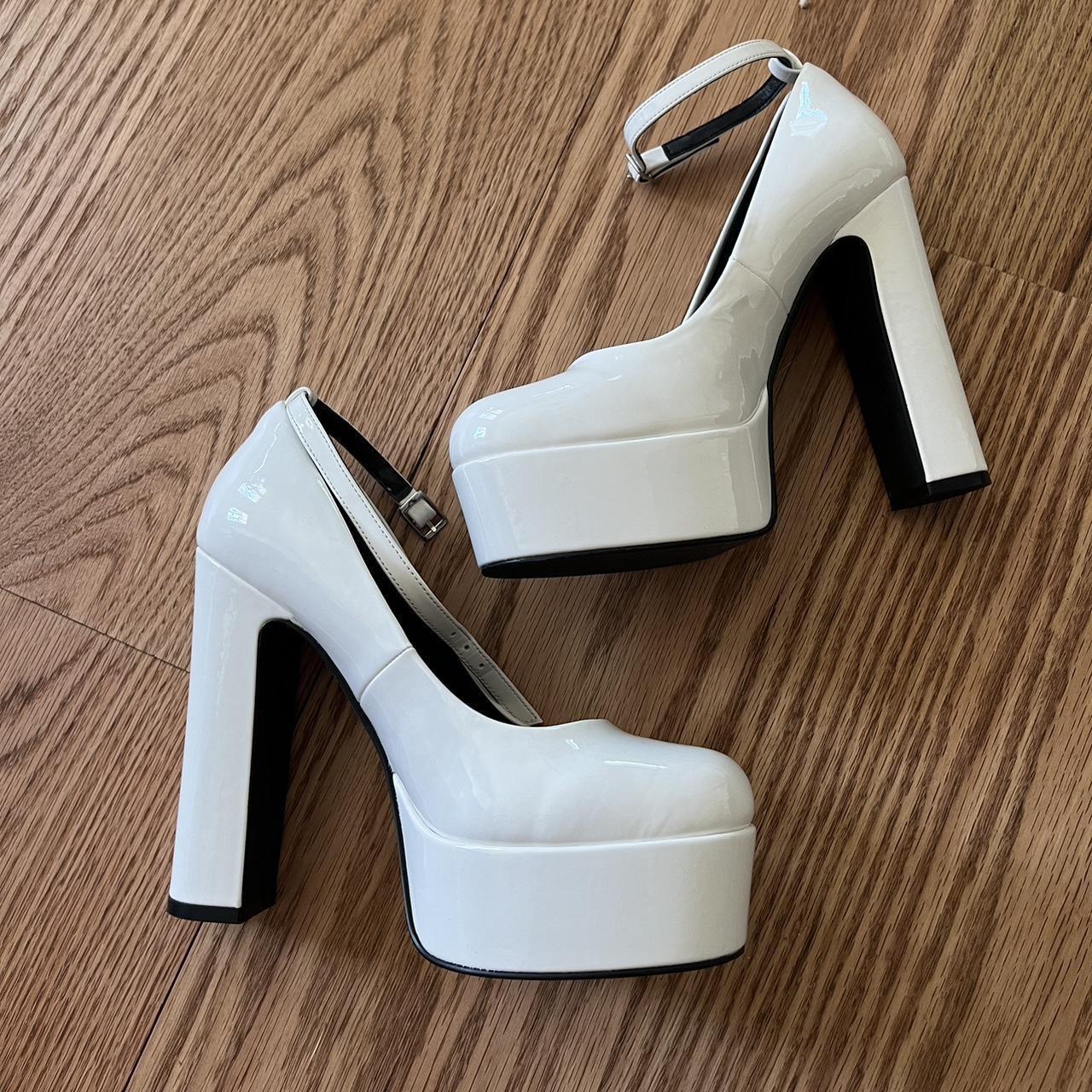 Jeffrey Campbell white heels Never worn no box No. Depop