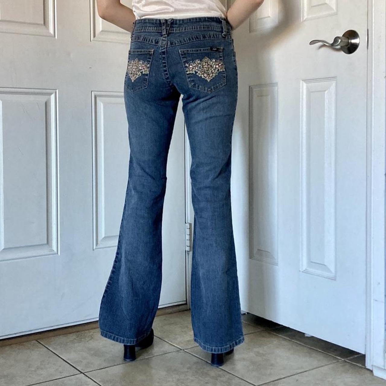 Cutie Vintage Y2k Low Rise Flare Jeans By Angels... - Depop