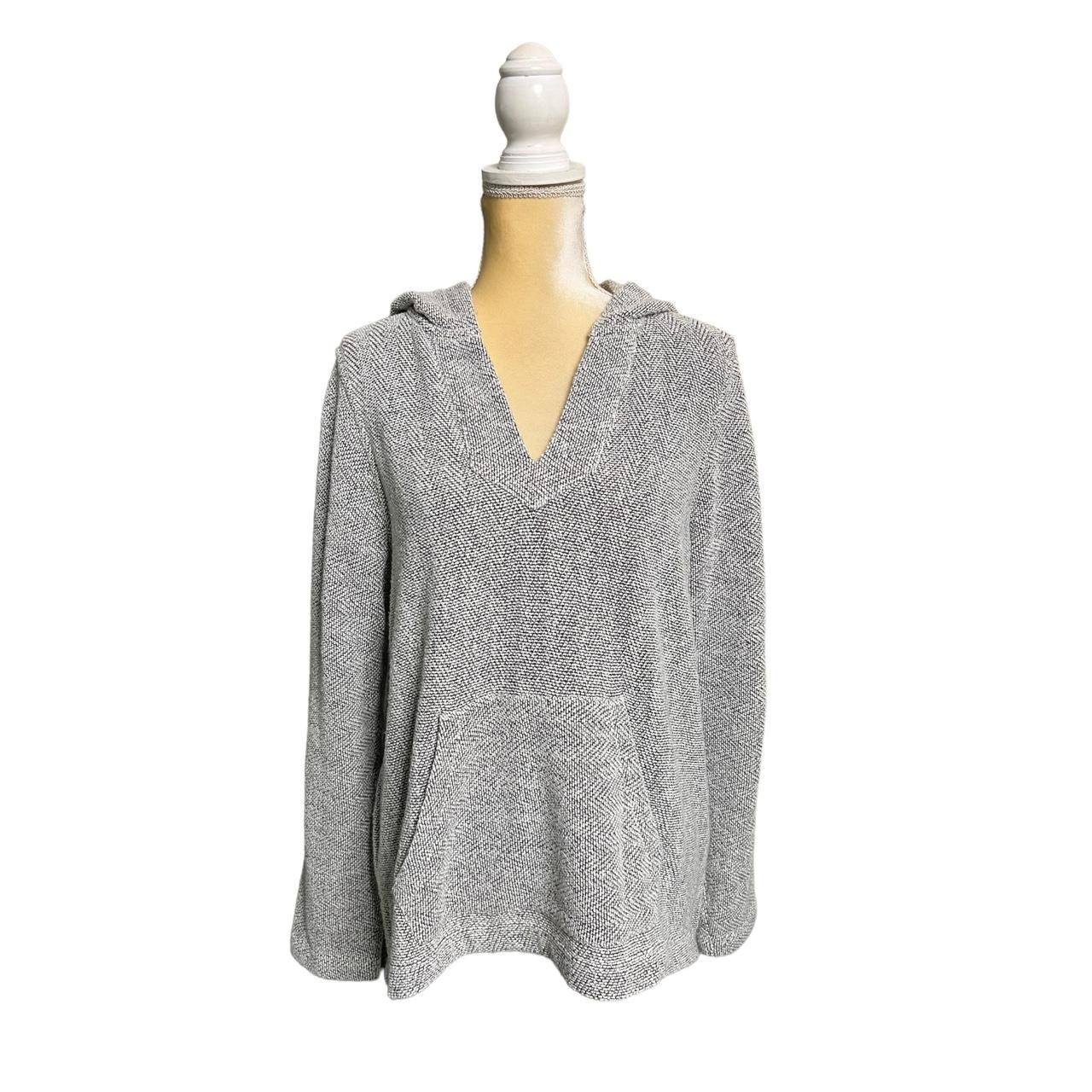 Faherty Whitewater Gray Hoodie Poncho Size L... - Depop