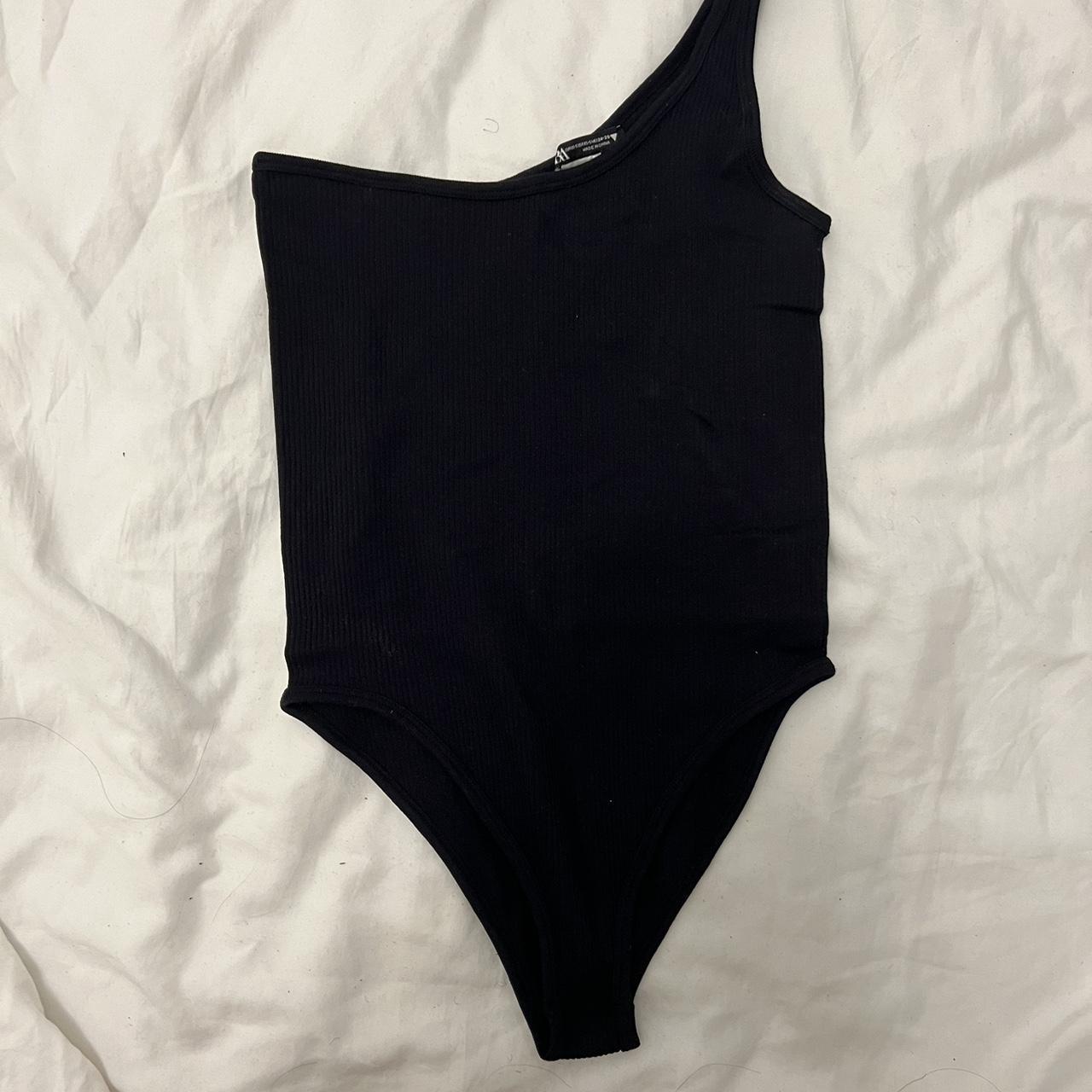 ZARA seamless contour top Bodysuit One shoulder... Depop