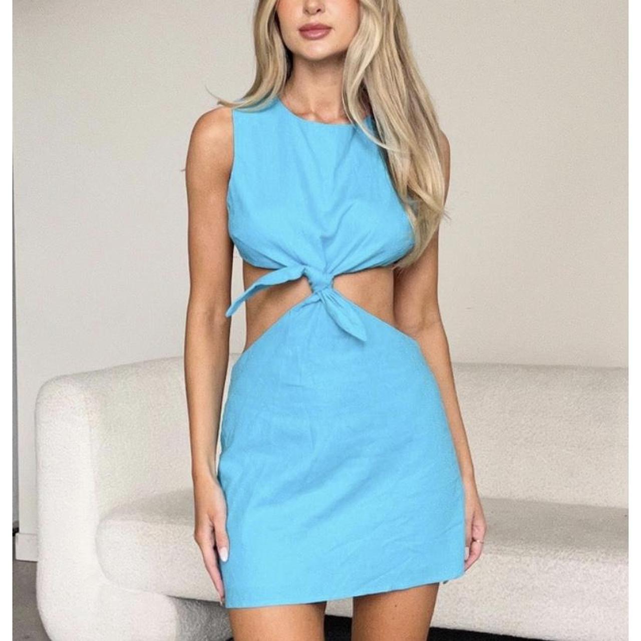 Dazie linen mini dress My pic makes the colour look... - Depop