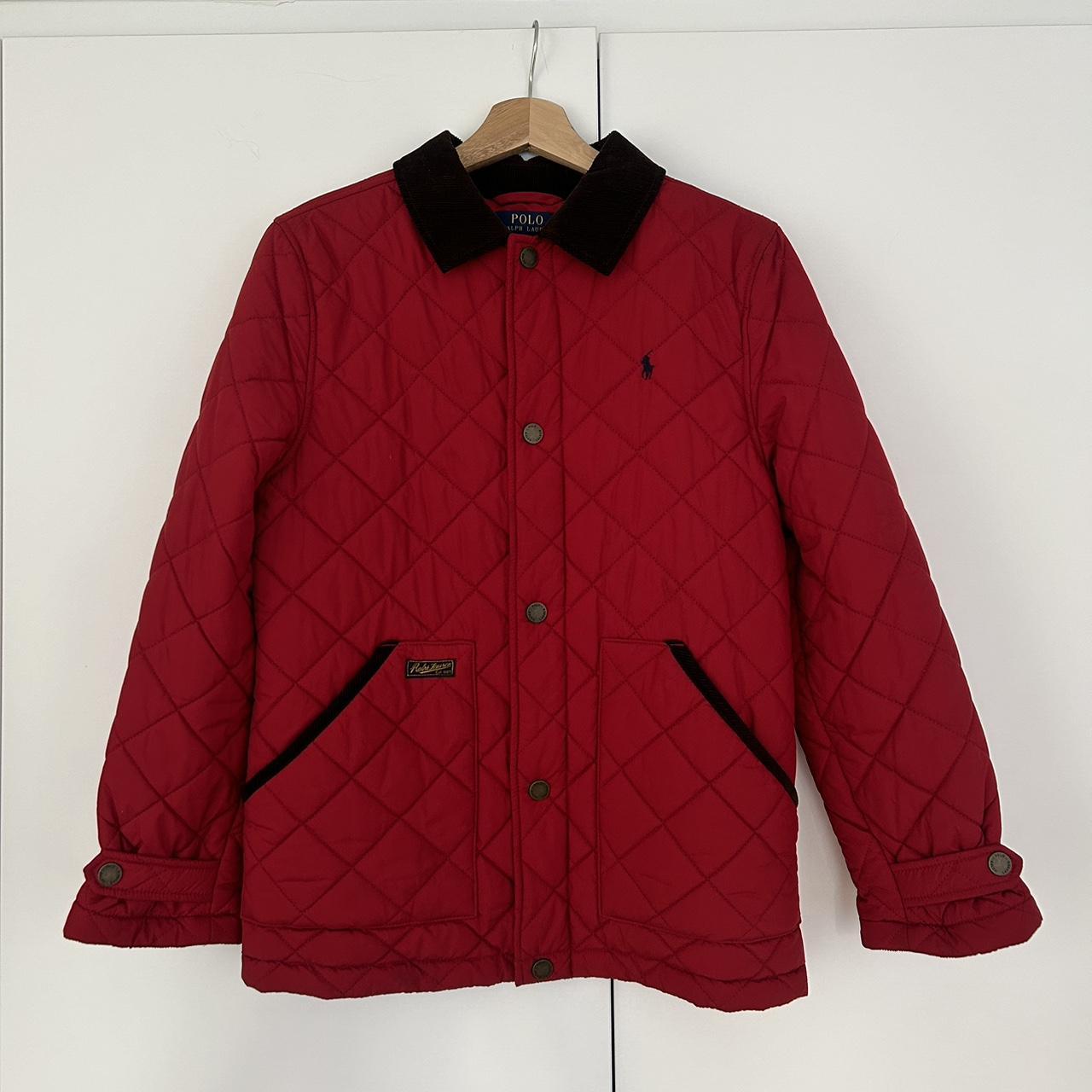 Ralph Lauren quilted puffer jacket with corduroy... - Depop