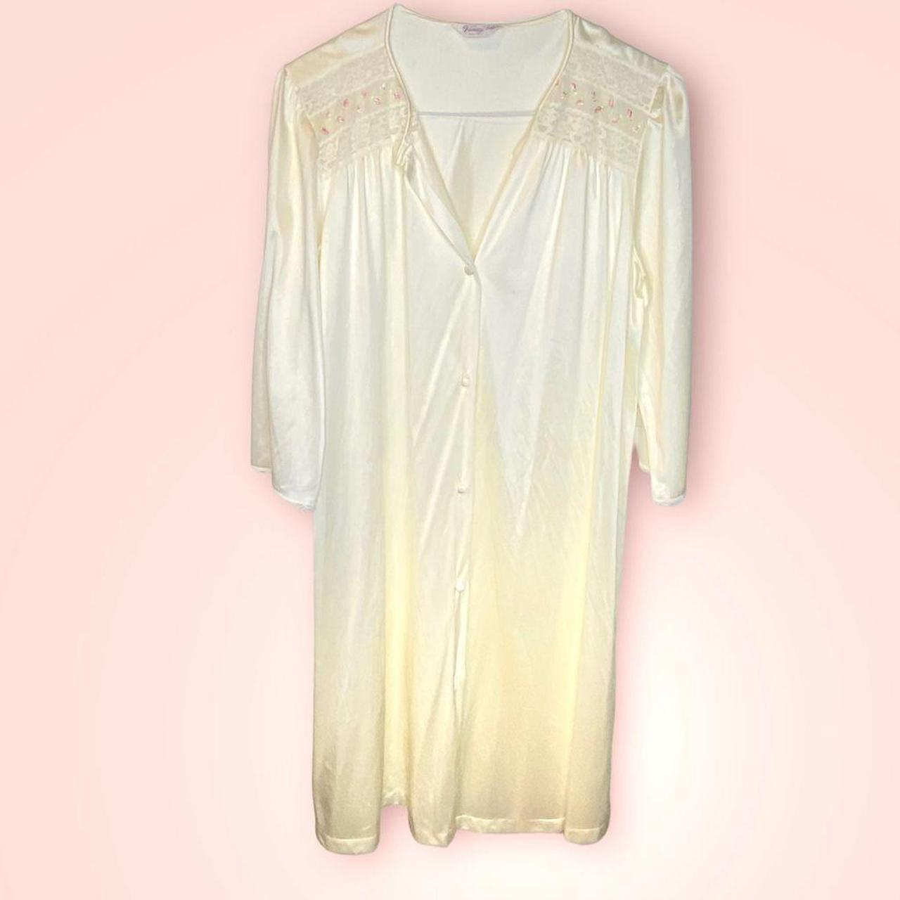 Vintage Vanity fair satin nightgown cottagecore... - Depop