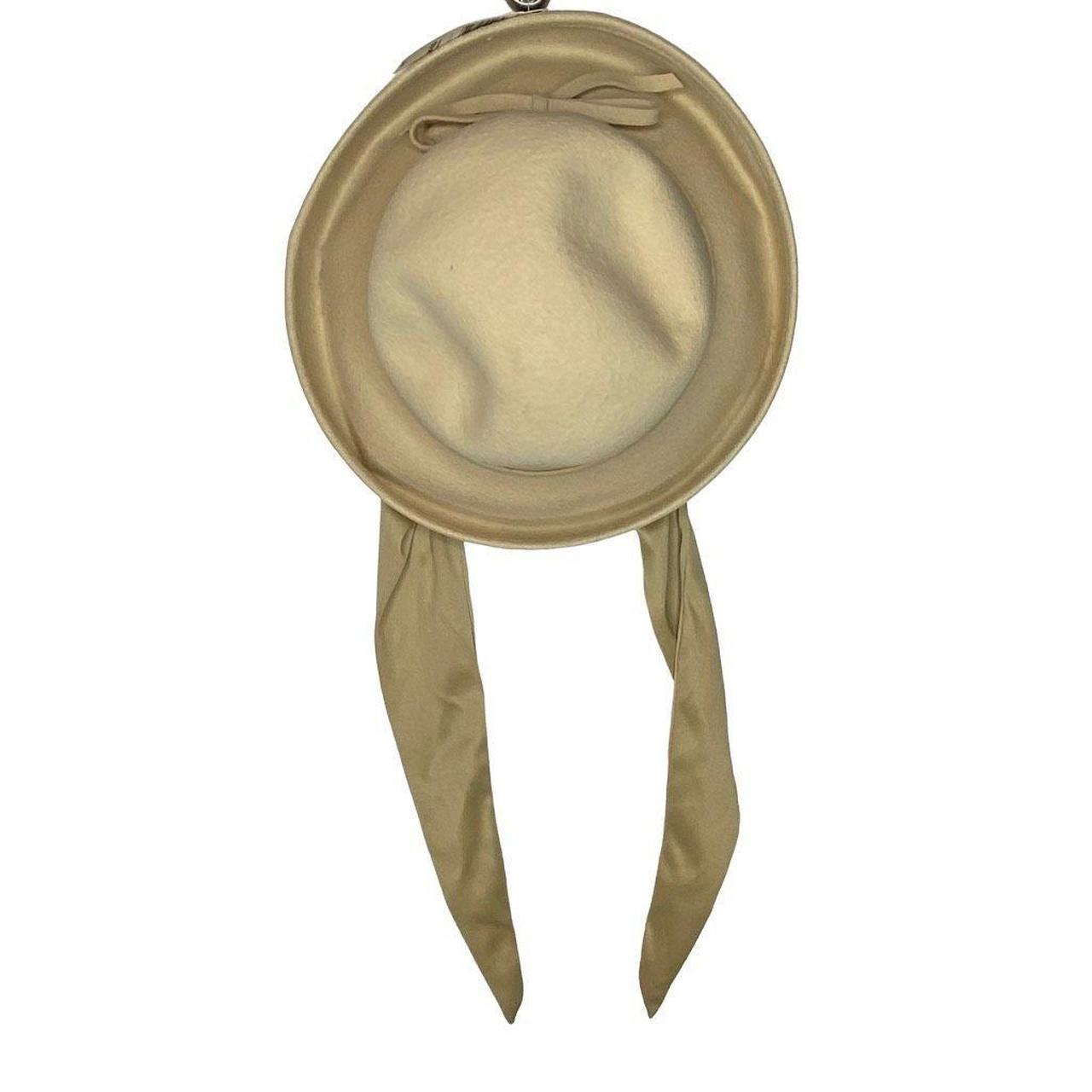 Women's White and Cream Hat Depop