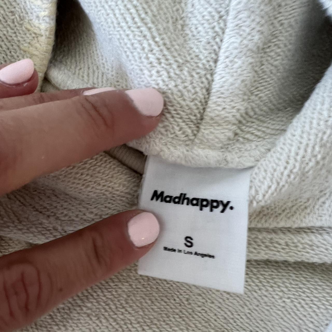 Madhappy Women's Cream and Yellow Hoodie Depop