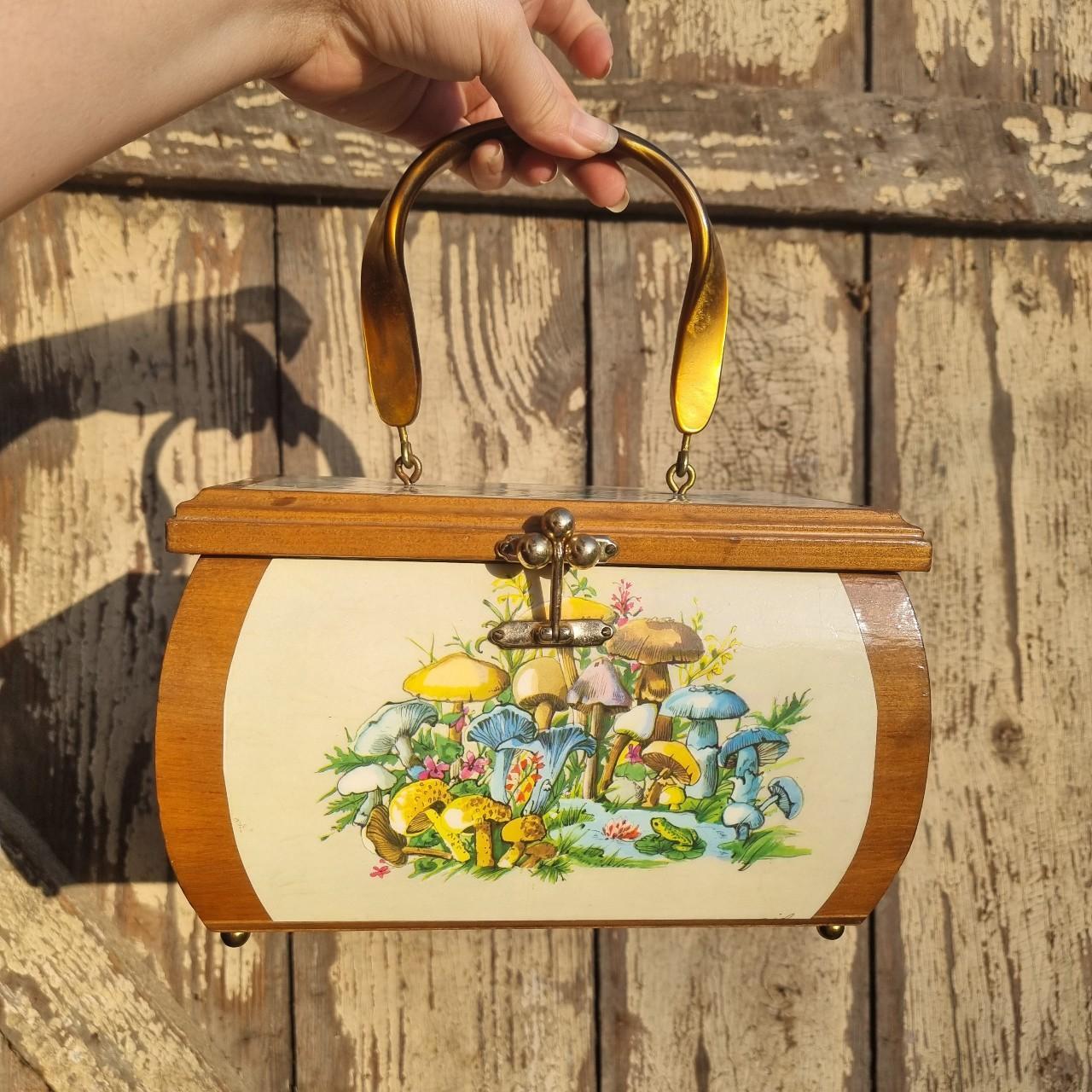 Vintage wooden purse sale