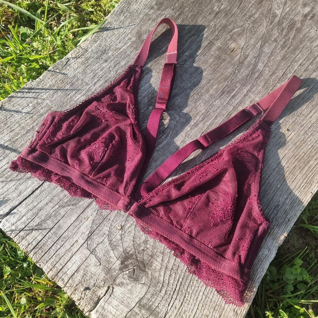 Maroon lace bralette online